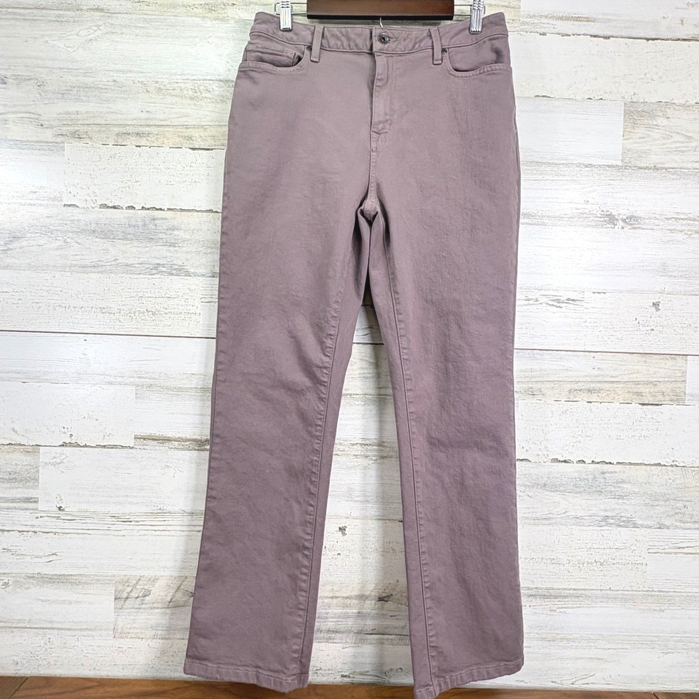 LLBean Classic Fit Size 12 Reg Mauve Pink Cotton‎ Blend Straight Leg Jeans 29x29